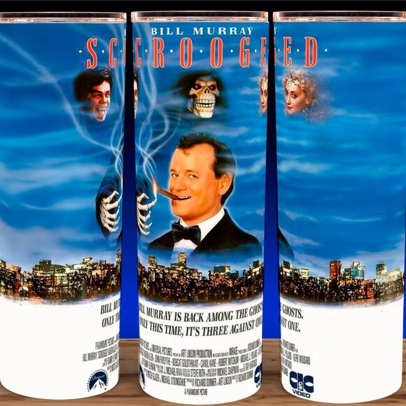 Scrooged Bill Murray Christmas Movie 80s Cup Mug Tumbler - Picture 1 of 3